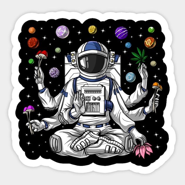 Psychedelic Astronaut Psychonaut Sticker by underheaven